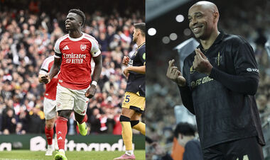 ФОТО. Сака рассказал, как Анри мотивировал его перед матчем