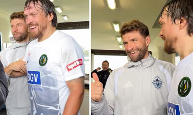 ФОТО. Встреча Усика и Мюллера взорвала Instagram и мировые СМИ