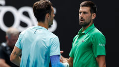 Джокович досрочно вышел в полуфинал Aus Open. Музетти побеждал 2:0 по сетам