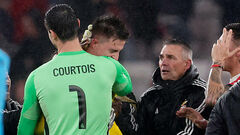 ФОТО. Неожиданно. Куртуа удивил реакцией на гол Трубина