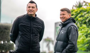 ФОТО. Тренер збірної України відвідав табір Полісся на зборах