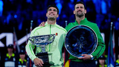 ФОТО. Церемония награждения: как Алькарасу вручали трофей Aus Open 2026