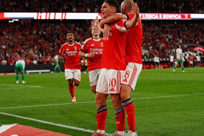 Он забил гол. Судаков получил высокую оценку за матч Бенфики против Риу Аве