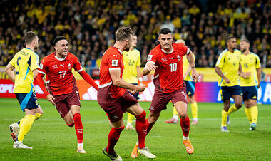 9 из 9. Швейцария переиграла Швецию в ключевом матче квалификации ЧМ