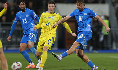 Втретє в історії у матчі за участю збірної України було забито 8 м'ячів