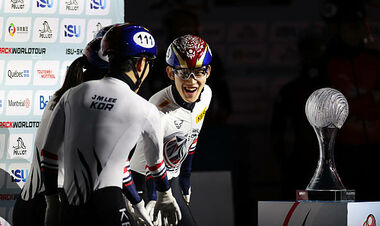 Шорт-трек. Тигры из Южной Кореи выиграли мужскую эстафету в Монреале