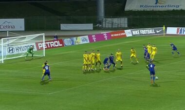 ВИДЕО. Добивание после штрафного. Украина U-21 пропустила гол от хорватов