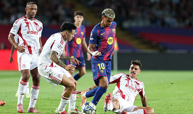 Барселона разгромила Олимпиакос со счетом 6:1, Яремчук вышел на замену