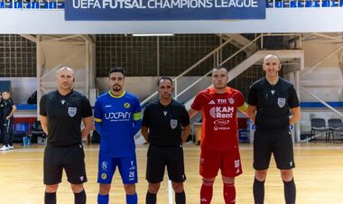 ФОТО. Украинские судьи отработали на матчах Лиги чемпионов по футзалу