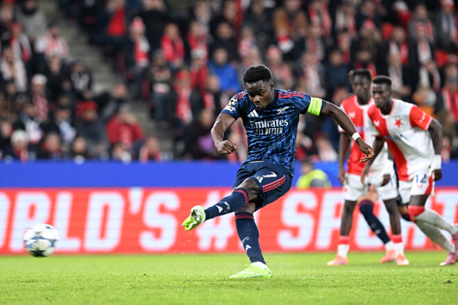 ВИДЕО. Сака установил необычный рекорд Арсенала в Лиге чемпионов