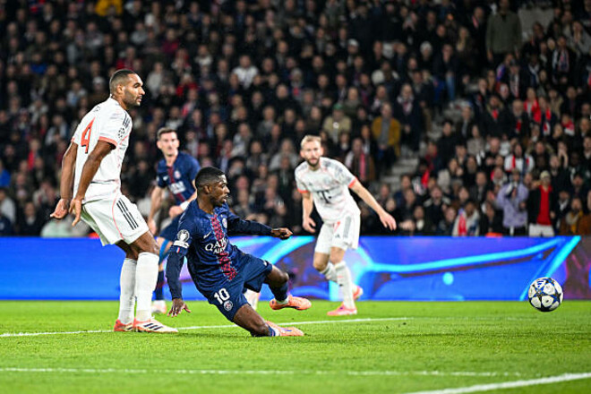 Гол Дембеле отменен из-за офсайда. ПСЖ уступает Баварии, Усман ушел с поля