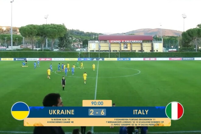 Італія U-16 – Україна U-16 – 6:2. Результативна перестрілка. Відео голів