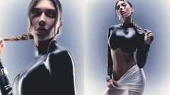 PHOTO. The wife of a football player of the Ukrainian national team - in latex. Hot image