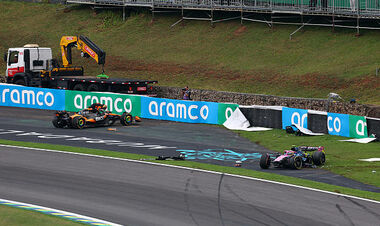 ВИДЕО. Авария Макларен и красный флаг. Хаос в спринте Гран-при Бразилии