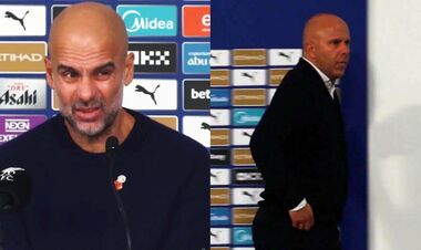 ВИДЕО. Реакция Гвардиолы и Слота после матча Ман Сити – Ливерпуль