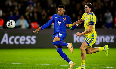 Франция третий раз в истории забила 4+ гола в ворота Украины