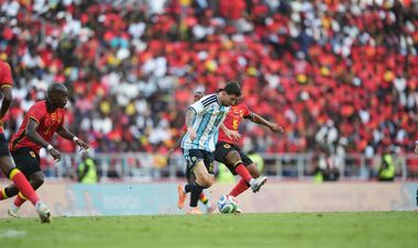 Messi's goal and assist. Argentina won a friendly match against Angola