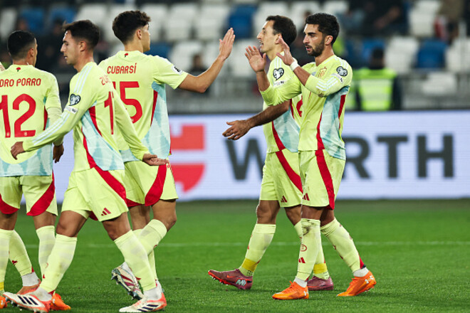 ВИДЕО. Испания отгрузила Грузии три гола за один тайм матча квалификации ЧМ