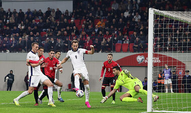 Так и не пропустили в отборе: Англия с дублем Кейна обыграла Албанию