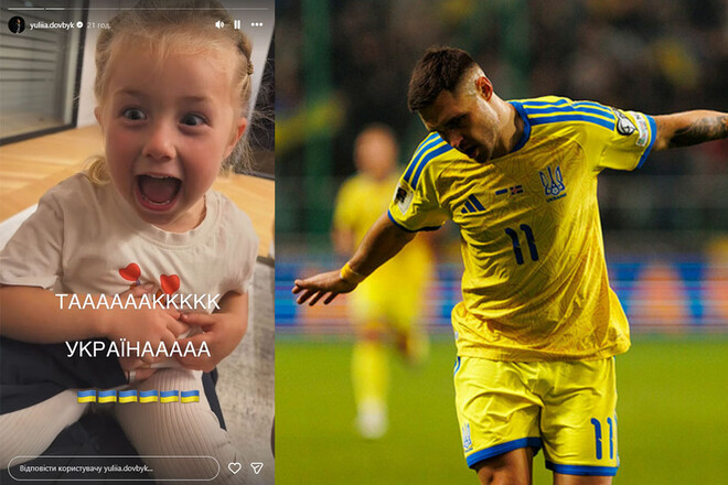 ВІДЕО. Милота дня. Дочка Довбика радіє голу Гуцуляка. Це топ