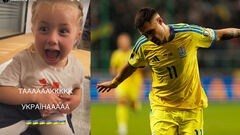 VIDEO. Sweetness of the day. Dovbyk's daughter rejoices at Hutsuliak's goal. This is a top