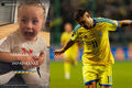 VIDEO. Sweetness of the day. Dovbyk's daughter rejoices at Hutsuliak's goal. This is a top