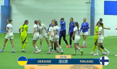 Сборная Украины WU-15 пропустила 7 мячей от команды Финляндии