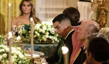 ФОТО. Вот что Роналду на самом деле чувствовал на встрече с Трампом