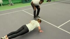 VIDEO. How many times did Elina squeeze? Monfils showed Svitolina's training
