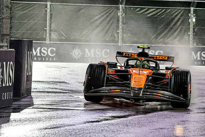 ФОТО. Визуализация отрывов в дождевой квалификации Гран-при Лас-Вегаса 2025