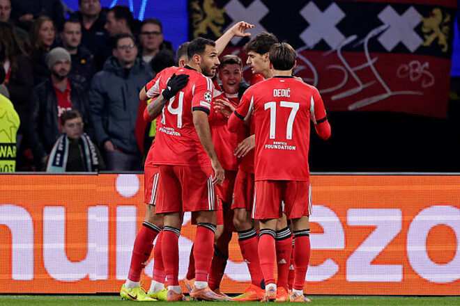 ВИДЕО. Судаков поучавствовал. Бенфика быстро забила Аяксу