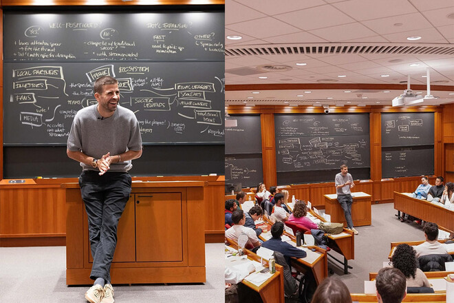 ФОТО. Легенда футбола выступил в Гарварде. О чем рассказывал студентам?