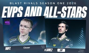 Стала відома символічна збірна турніру BLAST Rivals 2026 з CS2