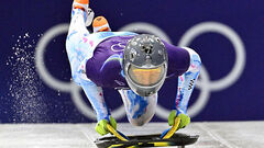 ФОТО. Гераскевич на ОІ-2026 у шоломі пам'яті виграв п'яте тренування