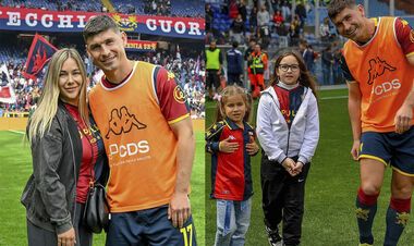 ФОТО. Милота дня. Сім’я футболіста збірної України вийшла прямо на поле