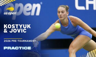ВІДЕО. Костюк провела тривалий спаринг з Йович на кортах US Open 2026