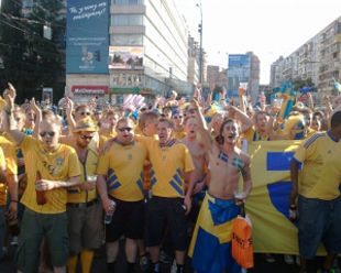 Матч Украина-Швеция прошел без происшествий