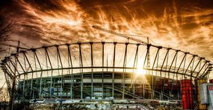 Национальный стадион в Варшаве: монтаж крыши+ФОТО