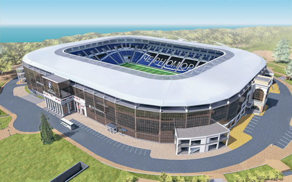 Стадион Черноморец: строительные работы закончены
