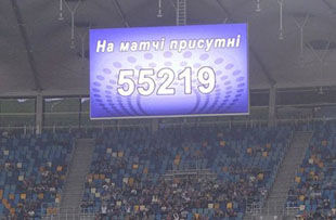 Матч в Киеве стал третьим по посещаемости в Европе