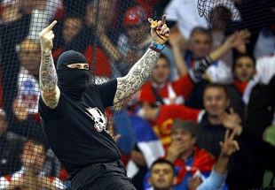 На матче Черноморца в ЛЕ замечен известный сербский хулиган