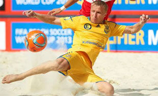 Пляжный футбол. Украина уступает Испании в овертайме