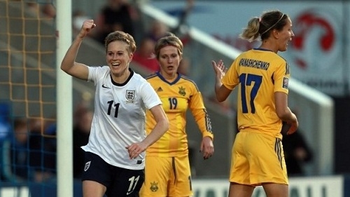 Женская сборная Англии разгромила Украину
