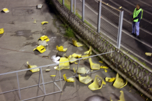 Стадион Ворсклы пострадал во время финала Кубка Украины