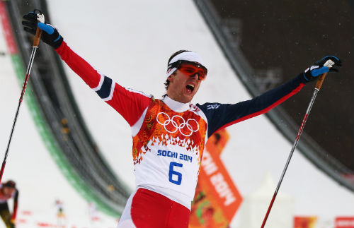 Норвежец Йорген Граабак выигрывает лыжное двоеборье!