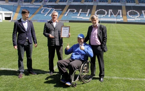 Стадион Черноморец получил награду от CAFE