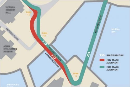В Сингапуре изменится конфигурация трассы Формулы-1