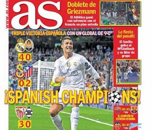 AS: «Испанские чемпионы!»