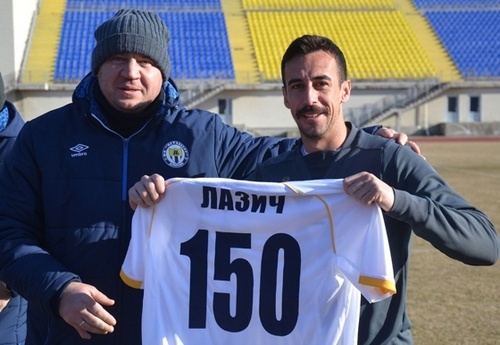 Донецкий Металлург поздравил Лазича со 150-м матчем в УПЛ