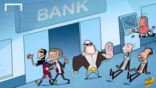 Карикатурист высмеял запрет на трансферы для Атлетико и Реала